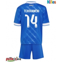 Camiseta Real Madrid Aurelien Tchouameni #14 Tercera Equipación para niños 2025-26 manga corta (+ pantalones cortos)